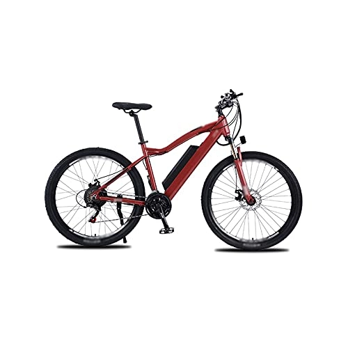 Electric Bike : Liangsujian 27.5-inch Electric Bike 500W48V Electric Motorcycle Variable Speed Mountain Bike Ladies And Men's High Power Electric Bike (Color : Red)