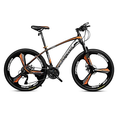 Electric Bike : Link Co Mountain Bike 21 Speed Steel Frame 27.5 Inches Wheels Dual Suspension Bike, Orange