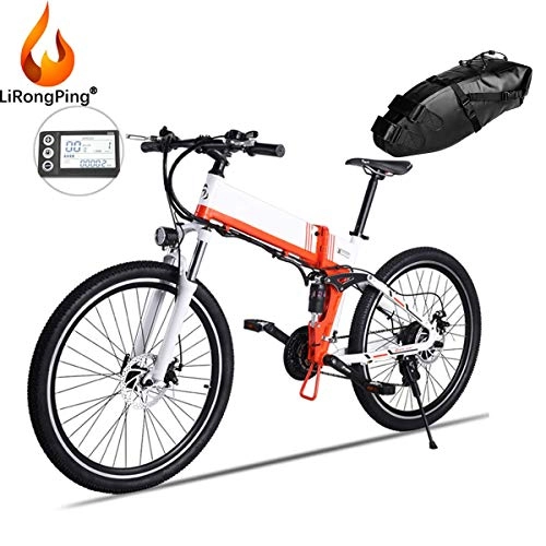 Electric Bike : LiRongPing 26" Electric Mountain Bike, Removable Large Capacity Battery (36V 350W), Compact Adult Electric Bike for Work Outdoor Cycling Travel Commute