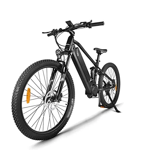 Electric Bike : Liu Adults Electric Bike 750W 48V 26'' Tire Electric Bicycle, Electric Mountain Bike with Removable 17.5ah Battery, Professional 21 Speed Gears (Color : Black With Battery)