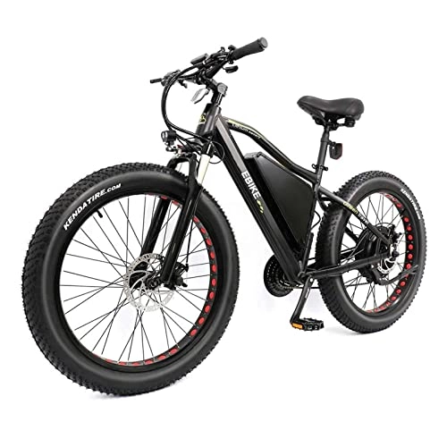 Electric Bike : Liu Electric Bike Adults 2000W 60v 26'' Fat 35 Mph Electric Commuter Bicycle Electric Mountain Bike Professional 21 Speed Gears With Removable 18ah Battery Ebike (Color : Black)