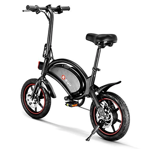 Electric Bike : Lixada 14 Inch Folding Power Assist Electric Bicycle Moped E-bike 10AH Battery 40-60km Max Range
