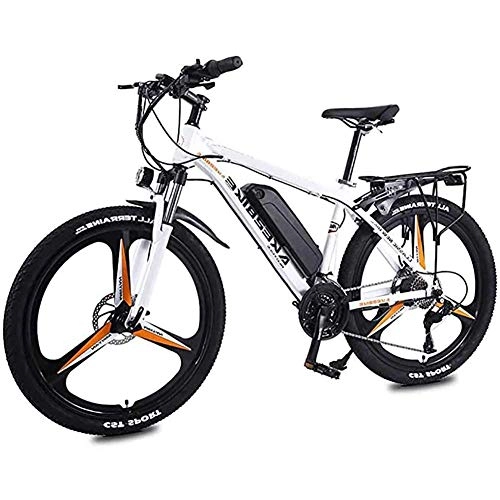 Electric Bike : LJ Adult Electric Bike, 26 inch Electric Mountain Bike, 8Ah Lithium Battery 36V / 350W 27 Variable Speed Boost Bike, for Outdoor Cycling, Gray Green, 10Ah, 10AH