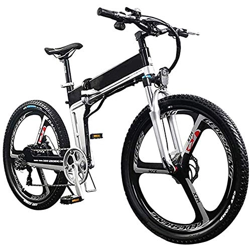 Electric Bike : LJ Adult Folding Electric Bike 26-Inch 48V Mountain Bike with 10Ah Lithium Battery Bike Moped, for Outdoor Cycling Travel Work Out