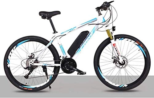 Electric Bike : LLYU Adults 26" Electric Bicycle for Man Women High Speed Brushless Gear Motor 21-Speed Gear All-terrain mountain bike (Color : White)