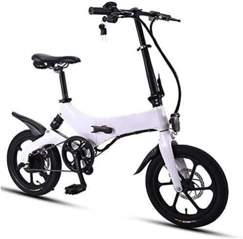 Electric Bike : LMCLJJ Fat Tire Folding Electric Bike, Removable 36V Lithium Battery, Detachable Suspension Aluminum Alloy Frame Light Folding City Bicycle Non-Slip Explosion Proof for Adult Student