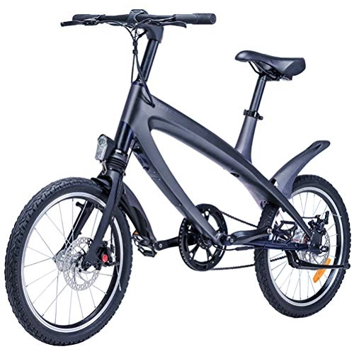 Electric Bike : LOO LA Electric Bike, Electric Bike for Adults 240W 36V with LCD Screen 20 inch Tire Lightweight 18kg Suitable for Men Women City Commuting Front and rear double disc brake + EBS electronic brake