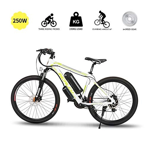 Electric Bike : LOO LA Electric Bike for Adults and Teens Aluminum alloy frame, 26" Electric Bike 250w 48v 12sh removable battery And LCD Screen, Front and rear oil brakes