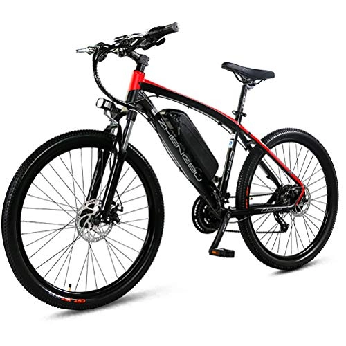 Electric Bike : LOO LA Electric mountain bike, 26-inch hybrid bicycle / (48V10Ah) 27 speed power system Power off brake + disc brake system e bike for Adults Three Working Modes