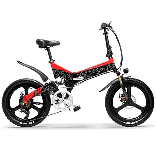 Electric Bike : LPsweet Folding Electric Bike, 20 Inch Speed Men And Women Road Bike Small Portable Ultra Light Double Shock Absorption for Adult Men And Women, 75km