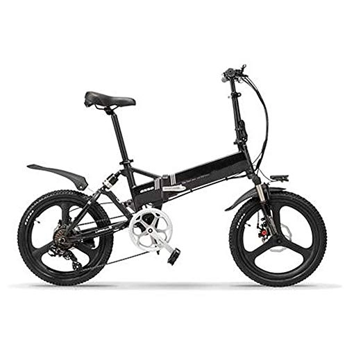 Electric Bike : LPsweet Folding Electric Bike, Aluminum Alloy Frame Lithium Battery Bike Outdoors Adventure Adult Mini Folding Electric Car Bike Easy Folding And Carry Design, A