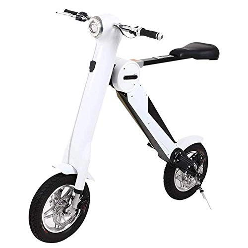 Electric Bike : LPsweet Folding Electric Bike, Small Generation Driving Battery Electric Car Two-Wheel Mini Pedal Electric Car Portable Folding Bicycle Battery, for Men And Women