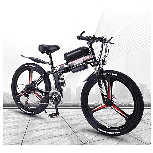 Electric Bike : LQRYJDZ 26'' Electric Mountain Bike with Removable Large Capacity Lithium-Ion Battery (36V 10AH), Electric Bike 21 / 27 Speed Gear (Color : Red, Size : 27 speed)