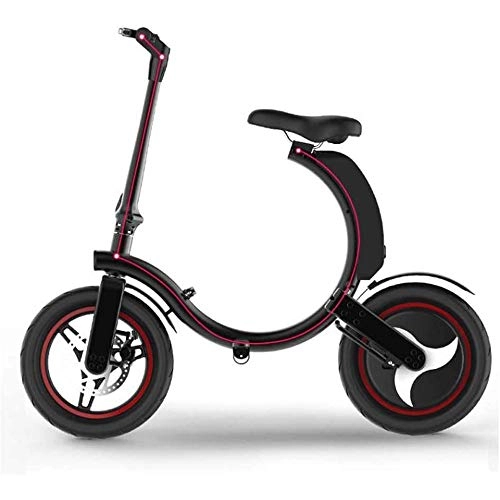 Electric Bike : LQRYJDZ Adult Foldable Electric Bike, 36V 6AH Lithium Battery, 300W Aluminum Alloy Electric Bikes, 14 Inch