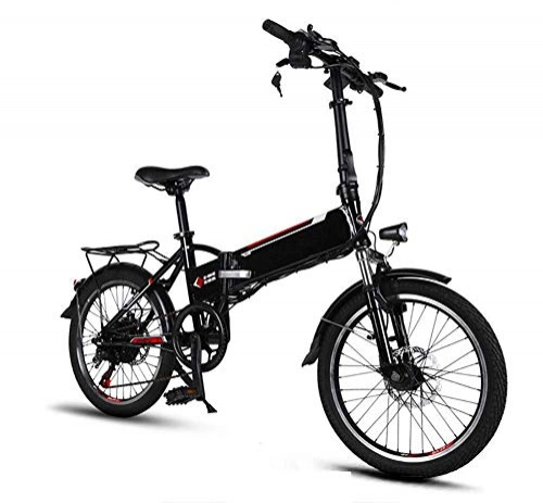 Electric Bike : LQUIDE Folding electric bicycle mini size Aviation aluminum alloy 20 inch 20kg Lithium battery 3 models switch