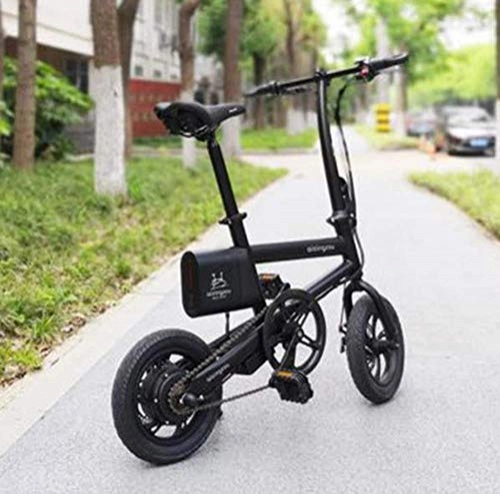 Electric Bike : LQUIDE Intelligent electric bicycle 12inch foldable bike 36v 250W motor 6AH lithium battery magnesium wheel