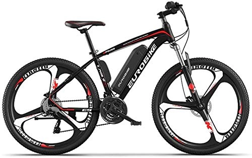 Electric Bike : LRXG 250W Electric Bike 26" Adults Electric Bicycle / Electric Mountain Bike, 36 / 48V Ebike With Removable 8Ah Battery, Professional 27 Speed Gears Aluminum Alloy(Color:Black)