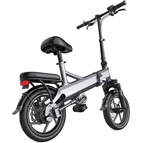 Electric Bike : LUO Bicycle, Electric Folding Bike, 48V Electric Bike for Men and Women, Hidden Battery Design with Front Led Light Electric Bike for Kids, Mileage 150KM