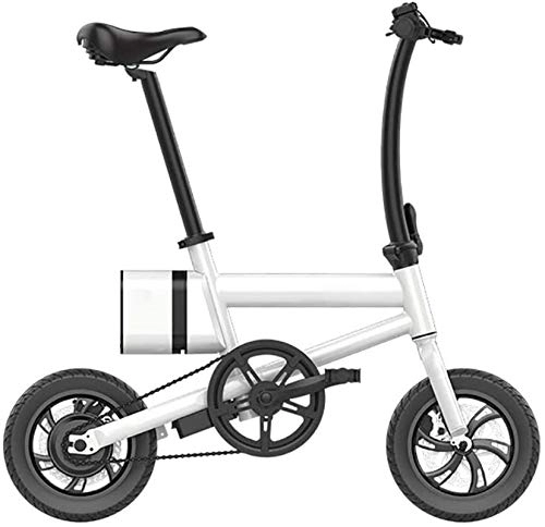 Electric Bike : Luxury Electric Bike 12" Foldaway, 36V / 6AH City Electric Bike, 250W Assisted Electric Bicycle Sport Mountain Bicycle with Removable Lithium Battery Three Working Modes Electric Bicycle for Adults