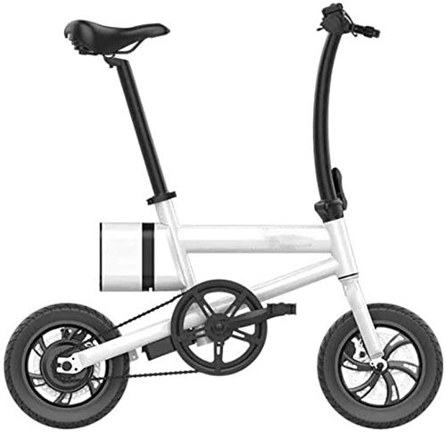 Electric Bike : Luxury Electric bikes, 12 in Folding Electric Bike 250W 36V 6A Removable Lithium Battery with USB Interface Dual Disc Brakes City Commuter Bicycle Maximum Speed 25Km / H Endurance 25-30Km Net Weight