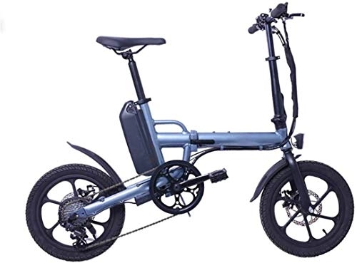 Electric Bike : Luxury Electric bikes, 16" Electric Bikes for Adult, 250W Aluminum Alloy Ebikes Bicycles All Terrain, 36V / 13Ah Removable Lithium-Ion Battery, Mountain Ebike, Blue