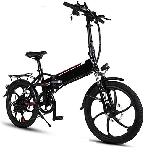 Electric Bike : Luxury Electric bikes, Aluminum Frame 20 Inch Electric Bicycle 6 Speeds Folding Mini Ebike 250w Removable Lithium Battery Low-step Adult Bicycle Commuter E-bike City Bicycle Load Capacity 100 Kg