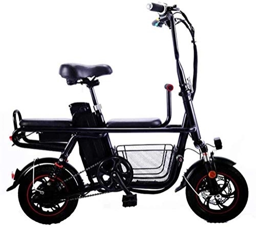 Electric Bike : Luxury Electric bikes, Electric Bicycle Folding Lithium Battery Two-Wheel Electric Bicycle Adult Parent-Child Travel Double Shock-Absorbing Pet