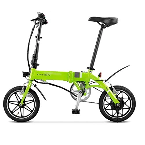 Electric Bike : Luyuan Electric Bicycle Mini Small Folding Electric Bicycle 14 Inch Lithium Battery Car 25km Long Cruise Electric Car (Color : BLACK, Size : 122 * 36 * 96CM)