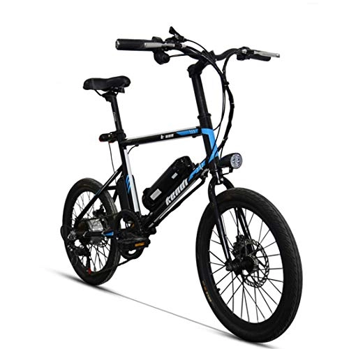Electric Bike : Lvbeis Adults Electric Mountain Bike Portable Bicycle Speed Up To 20 KM / h EBike Pedal Assist With Throttle, blue