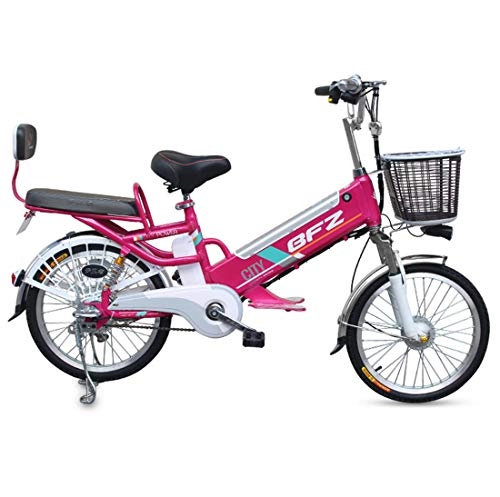 Electric Bike : Lvbeis Adults Electric Mountain Bike Portable Bicycle Speed Up To 25 KM / h EBike Pedal Assist With Throttle, pink