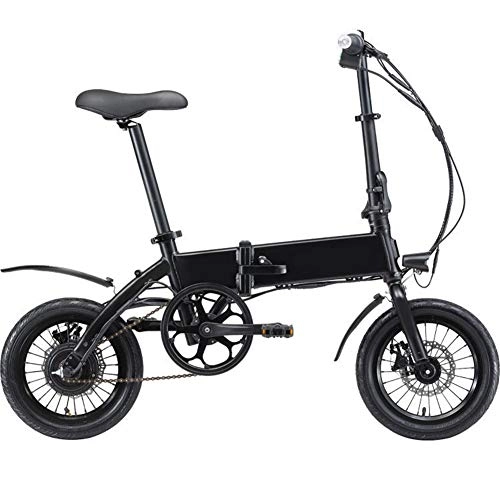 Electric Bike : Lvbeis Adults Folding Electric Bike Portable Bicycle Speed Up To 28 KM / h EBike Pedal Assist With Throttle 36v 350w Motor, black