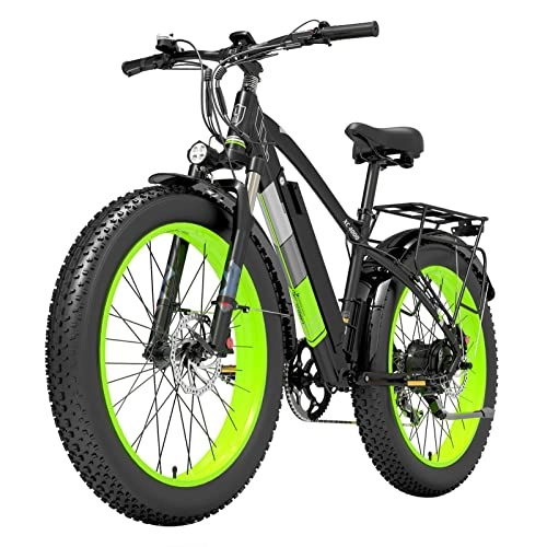 Electric Bike : LWL E Bikes For Adults Electric 1000W 48V 15Ah Electric Bike, 26 Inch Fat Tires Snow Ebike Front & Rear Hydraulic Disc Brake Electric Bicycle 20 Mph