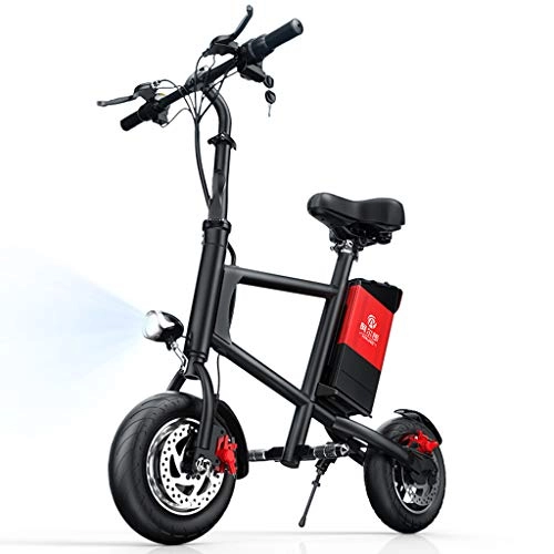 Electric Bike : Lxn Electric Bicycle with Detachable Battery with Light Weight 16KG, Speed 25KM / H, Two-wheeled scooter with 20 Mile Range - black