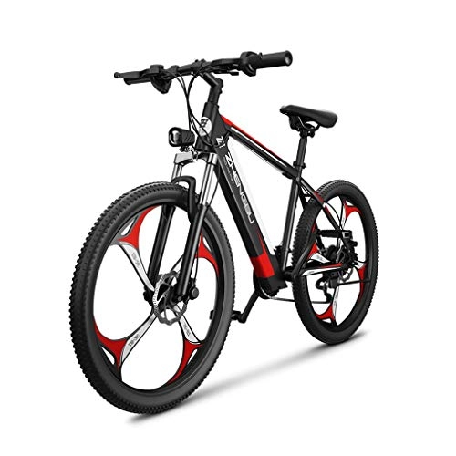 Electric Bike : LYRWISHJD Powerful Fat Tire Electric Bicycle Aluminium Frame Suspension Fork Beach Snow Ebike Electric Mountain Bicycle 400W Motor 48V 10AH Lithium Battery