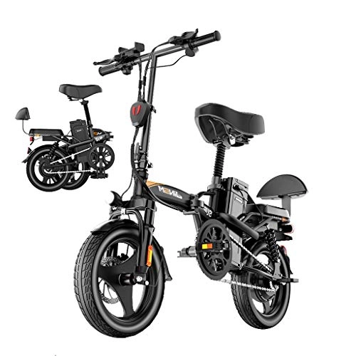 Electric Bike : LYRWISHLY Adults Electric Bike, Foldable Bike With 350W Brushless Motor, 14 Inch Wheel Max Speed 30 Km / h E-Bike For Adults And Commuters (Size : 25AH)
