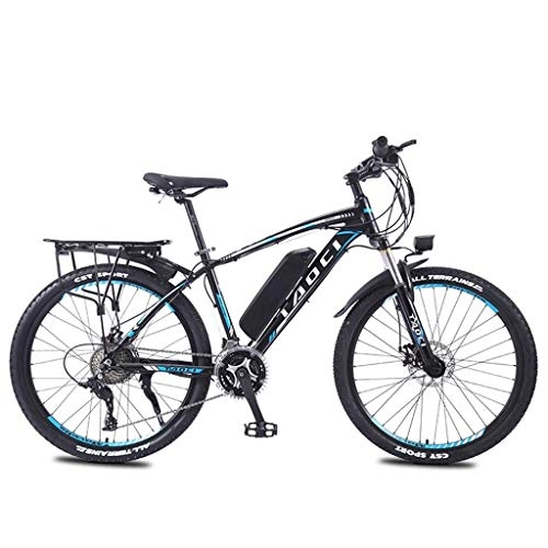 Electric Bike : LYRWISHLY E-bike Bike Mountain Bike Electric Bike With 27-speed Transmission System, 350W, 13AH, 36V Lithium-ion Battery, 26" inch, Pedelec City Bike Lightweight Urban Outdoor (Color : Black)