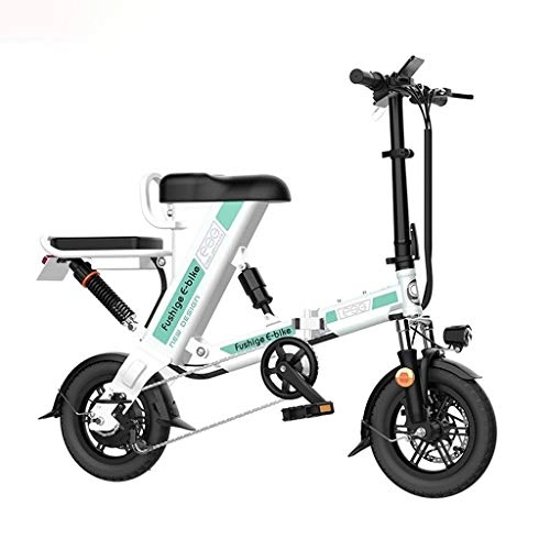 Electric Bike : LYRWISHLY Electric Folding Bike Bicycle Moped Aluminum Alloy Foldable For Cycling Outdoor With 200W Motor, Three Operating Modes, 38V8A Lithium Battery (Color : White)