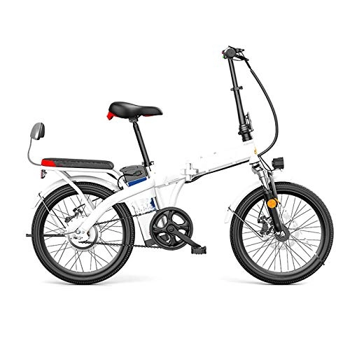 Electric Bike : LZMXMYS electric bike, 20" Foldaway City Electric Bike, Assisted Electric Bicycle 250W Sport Bicycle with 48V Removable Lithium Battery, Carbon Steel Material