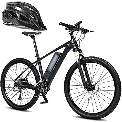 Electric Bike : LZMXMYS electric bike, Electric Bike Adult Electric Mountain Bike, 27.5 Inch Carbon Fiber Power Assisted Electric Bicycle Mountain Bike 36V / 10.5Ah Lithium Battery Bicycle Male And Female Electric Bicycl