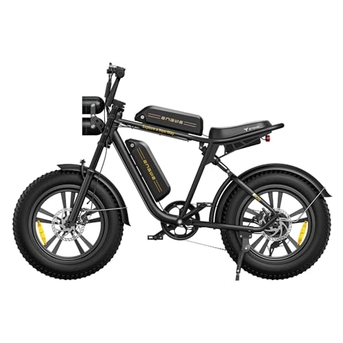 Electric Bike : M20 Electric Bike E-bike with 20"×4.0" Fat Tire, 75 KM+75 KM Range with 48V 13AH*2 Dual Battery System, Mountain Bike with Shimano 7-Speed for Adults