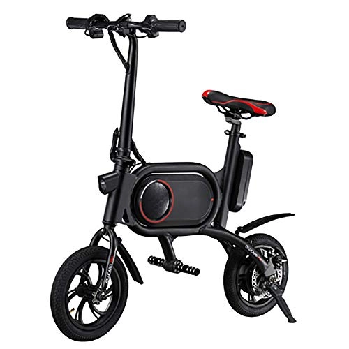 Electric Bike : Macro Electric Bicycle 350W 12inch 25km / h folding Double disc brake with 7.8AH Lithium Battery LED Headlights Smart LED Display Anti-theft system for Adult gift