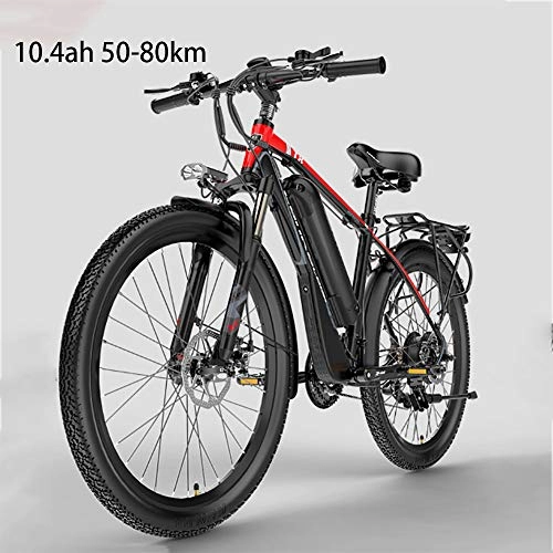 Electric Bike : Macro Electric Bike 26'' Electric Mountain Bike 400w 120km Adults Ebike with Removable 10.4 / 12Ah Battery, 2 wheels Shock absorber For commuting outdoor cycling work, 3
