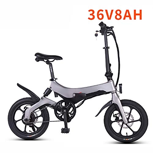 Electric Bike : Macro Folding Electric Bike Lightweight Foldable Compact eBike For Commuting & Leisure - 2 Wheels, Rear Suspension Pedal Assist Unisex Bicycle 250W / 36V, 1
