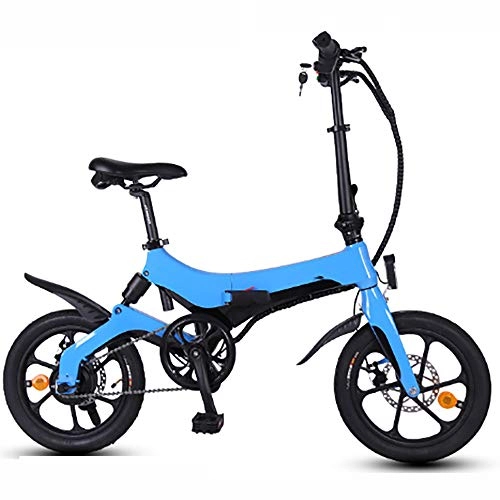 Electric Bike : Macro Folding Electric Bike Lightweight Foldable Compact eBike For Commuting & Leisure - 2 Wheels, Rear Suspension Pedal Assist Unisex Bicycle 250W / 36V, 2