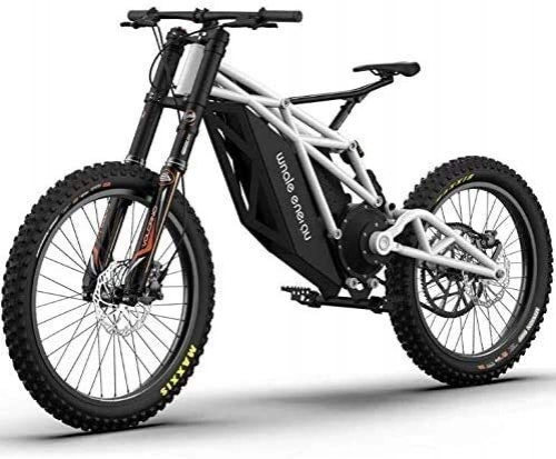 Electric Bike : MAMINGBO Electric Mountain Bike Bicycle for Adults, with 48V 20Ah-21700 Lithium Battery Electric Dirt Bike, All Terrain MBT Bike, Colour:White (Color : White)
