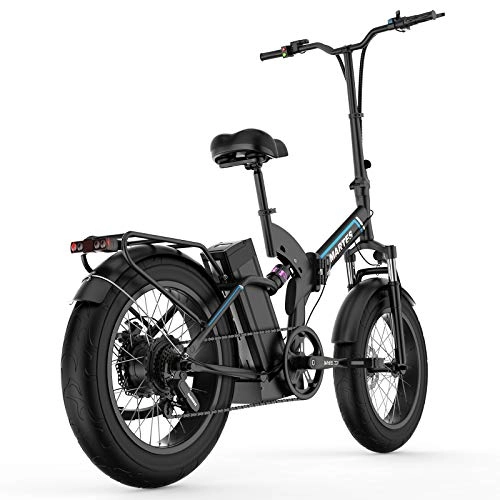 Electric Bike : MARTES Electric Mountain Bike for Adults, 20" * 4" Fat Tire with 15Ah Battery 48V 500W Motor, Great gift for Retirees