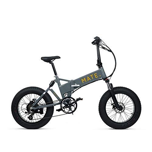 Electric Bike : MATE X 250W E-Bike - 60 Mile Range - Mechanical Brakes (Jet Grey)