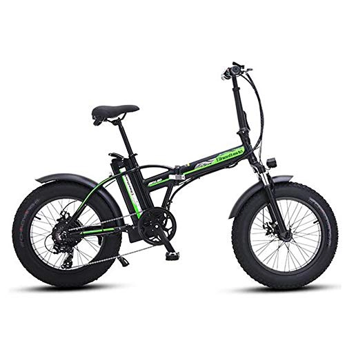 Electric Bike : MEICHEN Electric bicycle 4.0 fat tire electric bicycle beach cruiser bicycle assist bicycle folding electric bicycle electric bicycle 48v, 20inchesblack