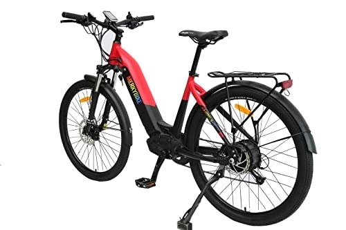 Electric Bike : MerkyBikes R9 Electric Mountain Bike for Adults - E Bikes for Men & Women, 27.5” / 36V / 10.4AH Lithium Battery, Shimano Altus 9 Speed Gears - Off Road Dirt Ebike / Bicycle Throttle & Pedal Assist - Red