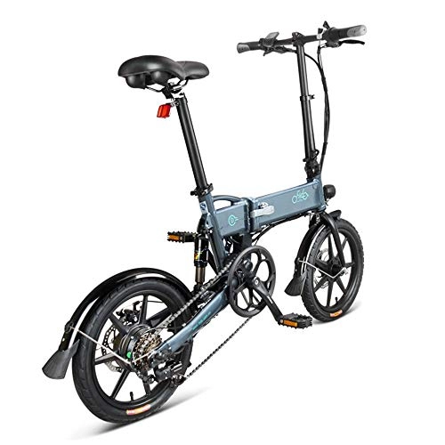 Electric Bike : mewmewat 16 Inch Variable Speed Folding Power Assist Eletric Bicycle Moped E-Bike 250W Brushless Motor 36V 7.8AH Grey